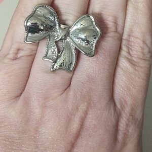 2 For $5 Item: Silver Bow Fashion Ring New!